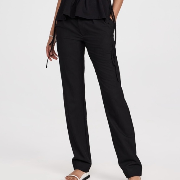 Proenza Schouler Black Drapey Suiting Trousers Size 4 NWT - Picture 1 of 12